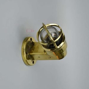 Authentic Vintage Small Brass 90 Degree Wall Light – Nautical Passageway Salvage