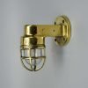 Authentic Vintage Small Brass 90 Degree Wall Light – Nautical Passageway Salvage