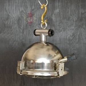 - SL 11738 2 Authentic Vintage Stainless Steel Cargo Pendant Light – Polished Nautical Hanging