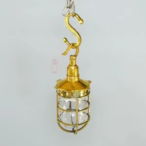 Authentic Vintage Brass 90 Degree Nautical Security Light