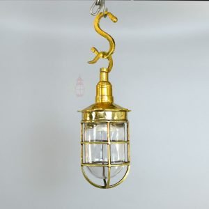 Authentic Vintage Brass 90 Degree Nautical Security Light