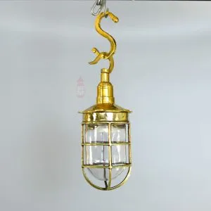 - SL 11739 2 Authentic Vintage Brass 90 Degree Nautical Security Light