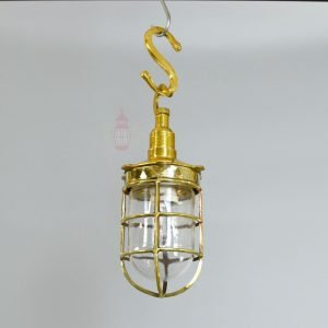 Authentic Vintage Brass 90 Degree Nautical Security Light