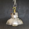 Authentic Vintage Aluminium Pendant Light with Shade – Polished Nautical Hanging