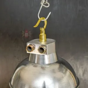 - SL 11741 3 Authentic Vintage Aluminium Pendant Light with Shade – Polished Nautical Hanging