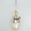 Authentic Vintage Polished Aluminium Nautical Pendant Light with Brass Hook
