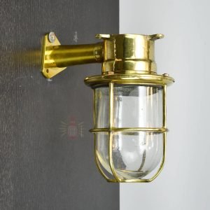 Authentic Vintage Brass Ship Engine Room Security Light