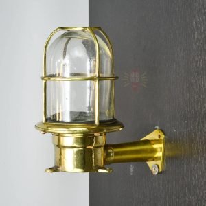 Authentic Vintage Brass Ship Engine Room Security Light