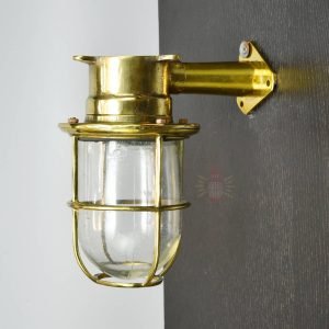 Authentic Vintage Brass Ship Engine Room Security Light