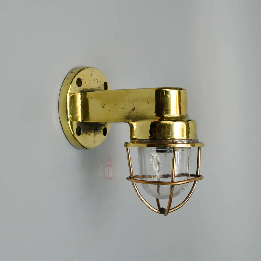 - SL 11748 Authentic Vintage Small Brass 90 Degree Light – Nautical Passageway Salvage