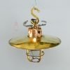 Authentic Vintage Three Angle Brass Nautical Pendant Light