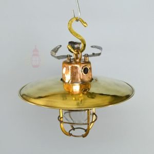 Authentic Vintage Three Angle Brass Nautical Pendant Light