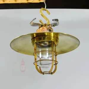 - SL 11749 4 Authentic Vintage Three Angle Brass Nautical Pendant Light