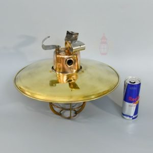 Authentic Vintage Three Angle Brass Nautical Pendant Light