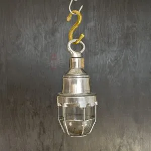 - SL 11758 4 Authentic Vintage Polished Aluminium Nautical Pendant Light