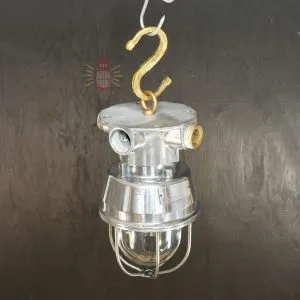 - SL 11763 2 Authentic Vintage Polished Aluminium Nautical Pendant Light