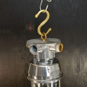 Authentic Vintage Polished Aluminium Nautical Pendant Light