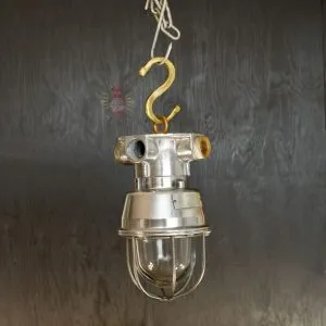- SL 11763 4 Authentic Vintage Polished Aluminium Nautical Pendant Light