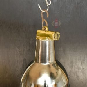 Authentic Vintage Stainless Steel Pendant Light – Polished Nautical Hanging Lamp