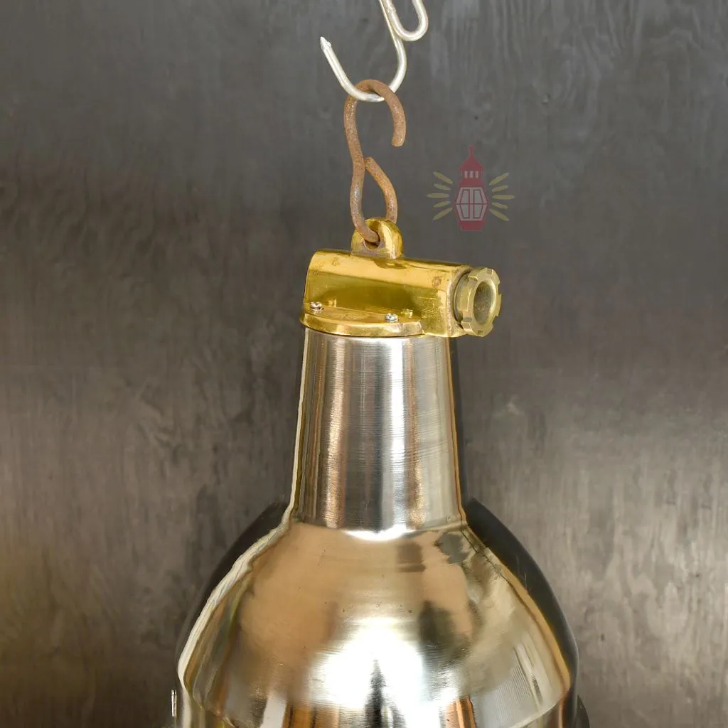 - SL 11766 3 Authentic Vintage Stainless Steel Pendant Light – Polished Nautical Hanging Lamp