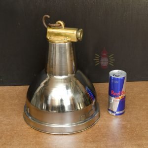 Authentic Vintage Stainless Steel Pendant Light – Polished Nautical Hanging Lamp