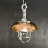 - SL 11779 1 Authentic Vintage Aluminium Nautical Pendant Light with Copper Shade