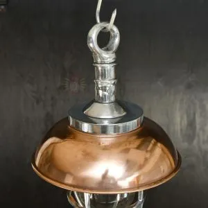 - SL 11779 3 Authentic Vintage Aluminium Nautical Pendant Light with Copper Shade
