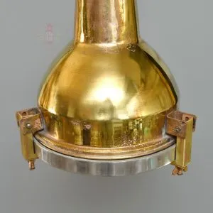 - SL 11787 2 Authentic Vintage Polished Brass Cargo Pendant Light