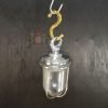 Authentic Polished Aluminium Pendant Light – Vintage Nautical Hanging Lamp