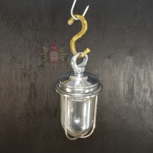 Authentic Polished Aluminium Pendant Light – Vintage Nautical Hanging Lamp