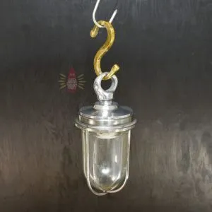 Authentic Polished Aluminium Pendant Light – Vintage Nautical Hanging Lamp