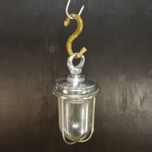 Authentic Polished Aluminium Pendant Light – Vintage Nautical Hanging Lamp