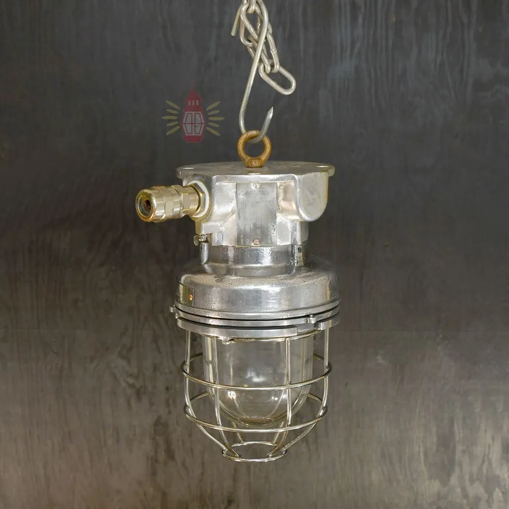 - SL 11798 1 Authentic Vintage Aluminium Pendant Light – Polished Nautical Hanging Lamp