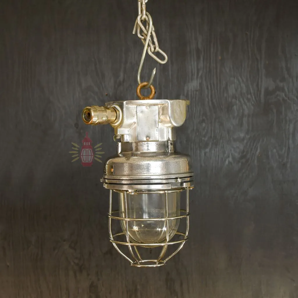 - SL 11798 4 Authentic Vintage Aluminium Pendant Light – Polished Nautical Hanging Lamp