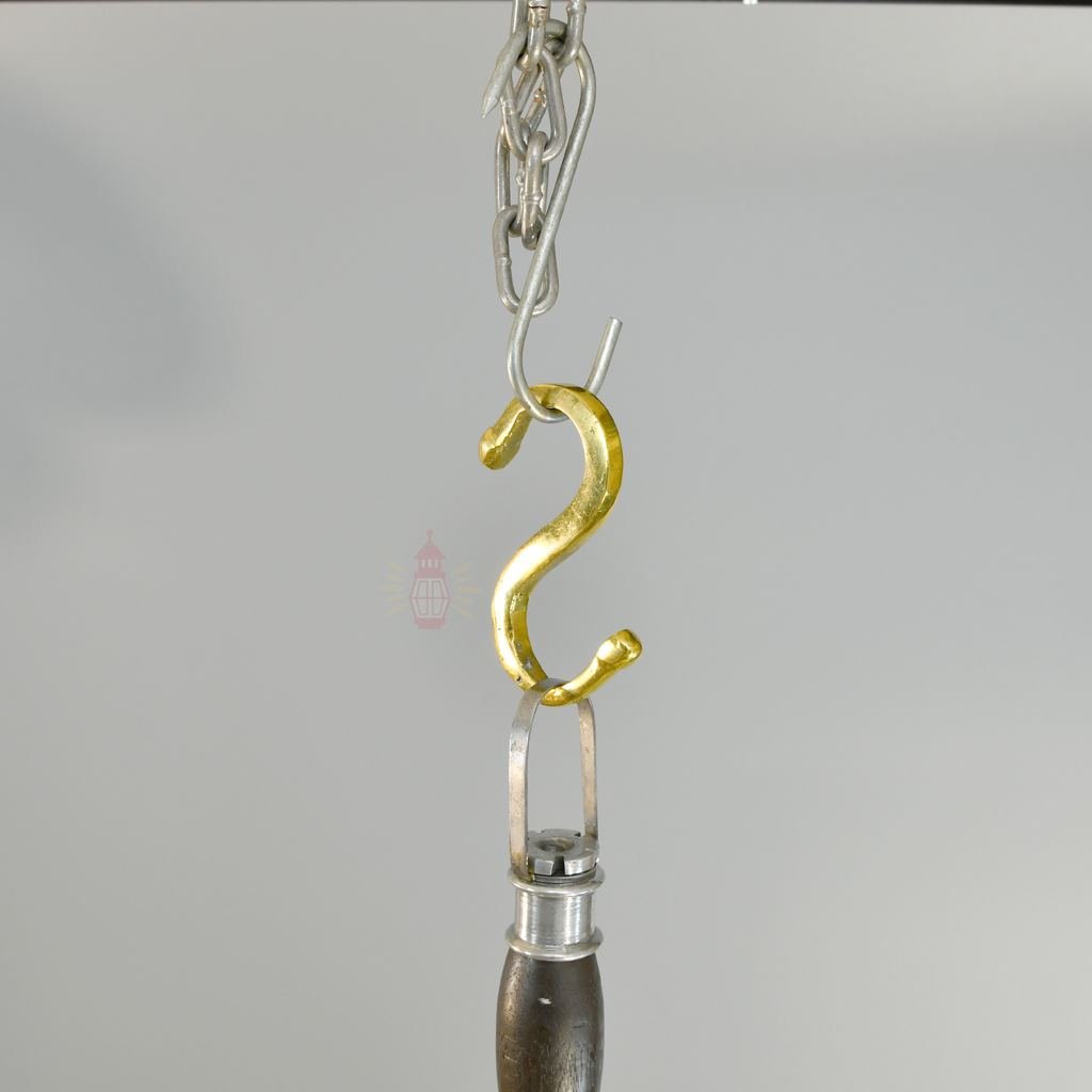 - SL 11806 3 Authentic Vintage Brass Hanging Lamp with Handle and Shade – Nautical Salvage