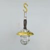 - SL 11806 4 Authentic Vintage Brass Hanging Lamp with Handle and Shade – Nautical Salvage