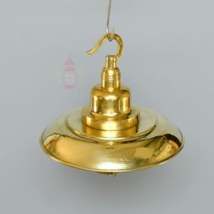 Authentic Vintage Wiska Brass Pendant Light with Shade