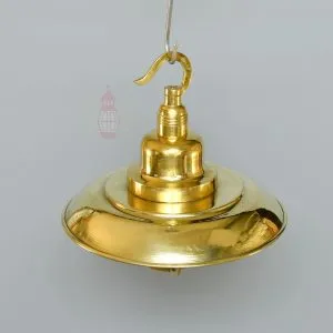- SL 11816 3 Authentic Vintage Wiska Brass Pendant Light with Shade