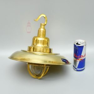 Authentic Vintage Wiska Brass Pendant Light with Shade