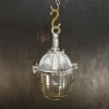 Authentic Vintage Polished Aluminium Nautical Pendant Light