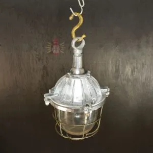 - SL 11819 2 Authentic Vintage Polished Aluminium Nautical Pendant Light