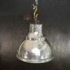 Authentic Polished Aluminium Pendant Light – Large Nautical Hanging Salvage