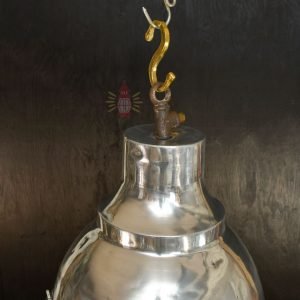 Authentic Polished Aluminium Pendant Light – Large Nautical Hanging Salvage