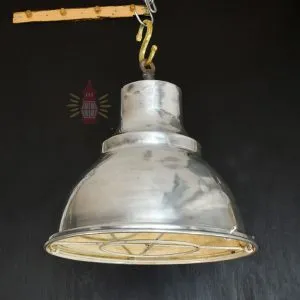 - SL 11833 4 Authentic Polished Aluminium Pendant Light – Large Nautical Hanging Salvage