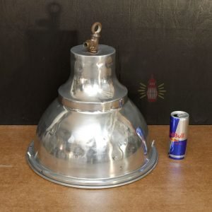 Authentic Polished Aluminium Pendant Light – Large Nautical Hanging Salvage