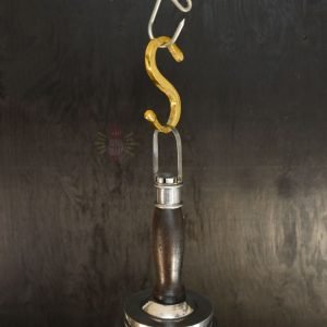 Authentic Vintage Polished Aluminium Nautical Pendant Light with Wood Top