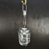 Authentic Vintage Polished Aluminium Nautical Pendant Light with Wood Top