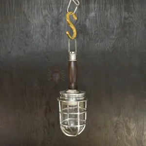 - SL 11834 4 Authentic Vintage Polished Aluminium Nautical Pendant Light with Wood Top