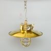 Authentic Vintage Brass Cargo Pendant Light