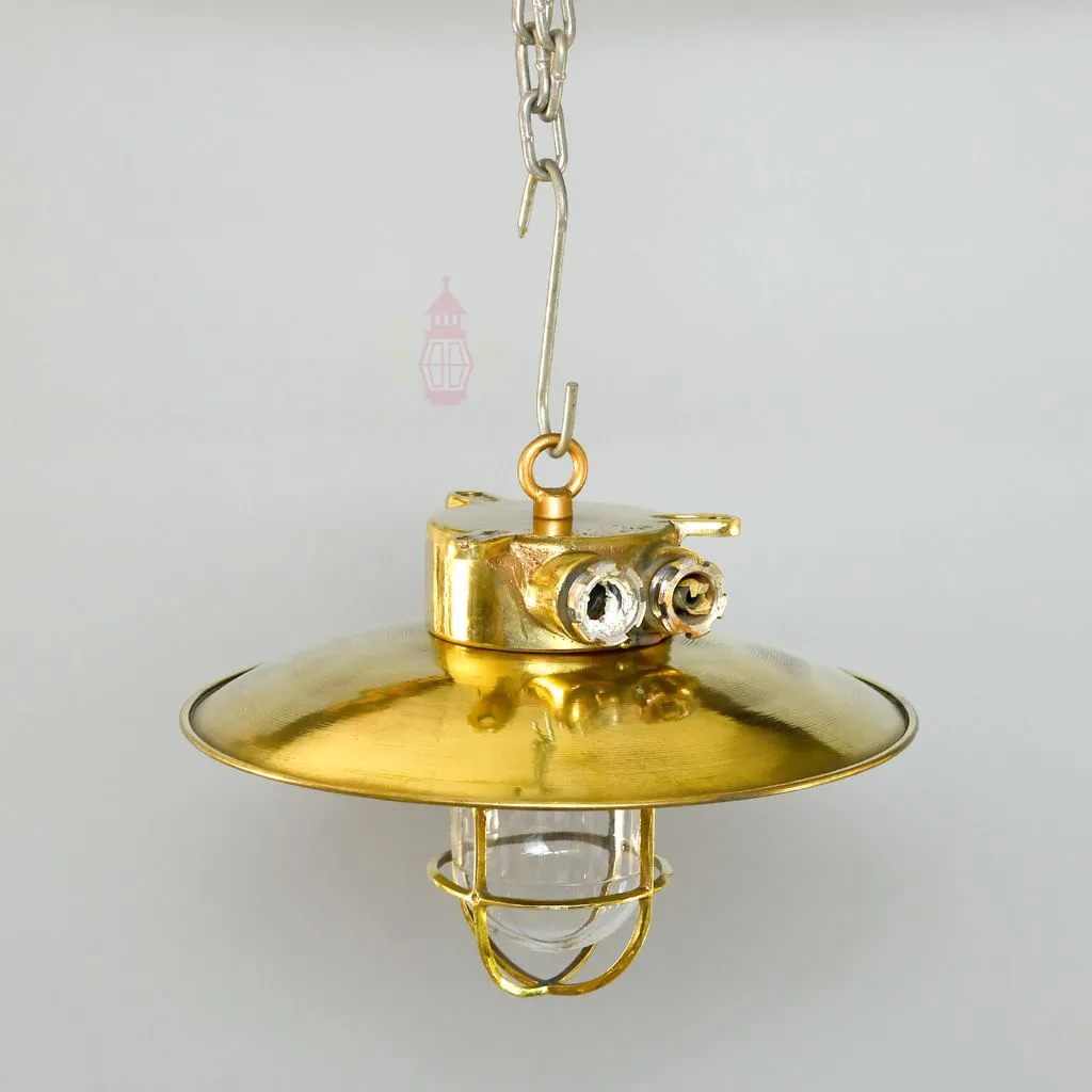 - SL 11845 1 Authentic Vintage Brass Cargo Pendant Light